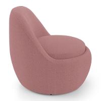 Poltrona Orgânica Living Memphis Fixa Bouclê Rosé - Desk Design - 5