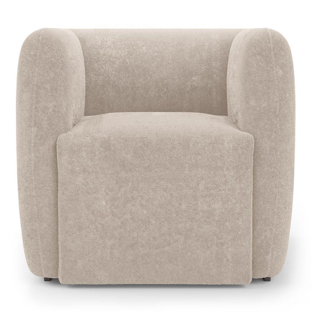 Kit 02 Poltronas Decorativas Living Maya Bouclé Bege - Desk Design - 7