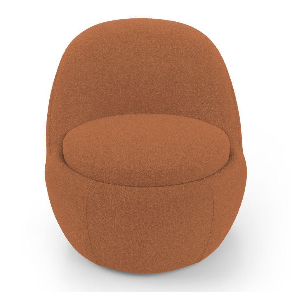 Kit 02 Poltronas Orgânicas Living Memphis Fixa Bouclê Terracota - Desk Design - 6