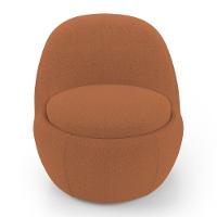 Kit 02 Poltronas Orgânicas Living Memphis Fixa Bouclê Terracota - Desk Design - 6