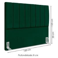 Cabeceira Queen 160 Cm Com Frame Dalia Suede Verde Artte Verde - 8