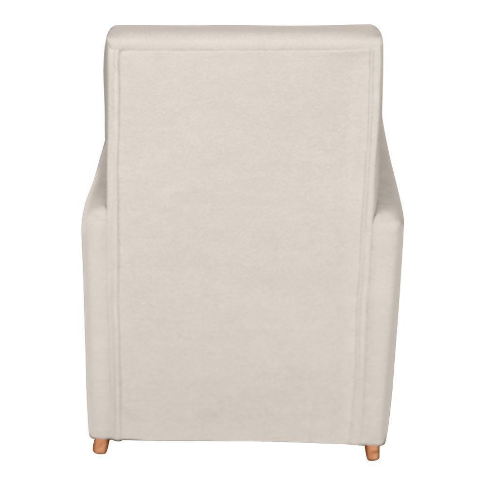 Poltrona De Amamentação E Descanso Anne Com Base Balanço E Puff Bouclé Off White - Desk Design - 7