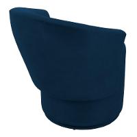 Kit 02 Poltronas Orgânicas Living Mavi Fixa Veludo Azul Marinho - Desk Design - 6