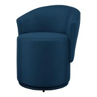 Kit 02 Poltronas Orgânicas Living Mavi Fixa Veludo Azul Marinho - Desk Design - 7