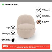 Kit 02 Poltronas Orgânicas Living Memphis Fixa Bouclê Bege - Desk Design - 3