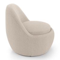 Kit 02 Poltronas Orgânicas Living Memphis Fixa Bouclê Bege - Desk Design - 5