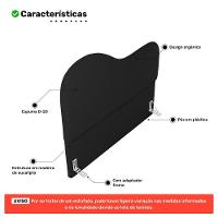 Cabeceira Orgânica Cama Box Queen Size Sea 160cm Com Frame Bouclé Preto - Desk Design - 3
