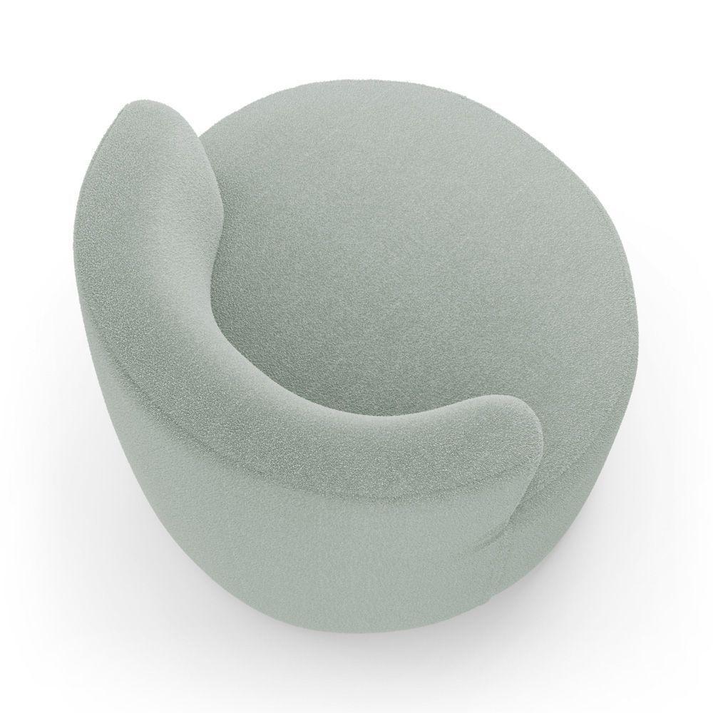 Poltrona Orgânica Living Bob Com 01 Almofada Bouclê Verde Menta - Desk Design - 5