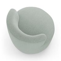 Poltrona Orgânica Living Bob Com 01 Almofada Bouclê Verde Menta - Desk Design - 5