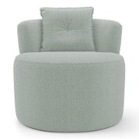 Poltrona Orgânica Living Bob Com 01 Almofada Bouclê Verde Menta - Desk Design - 6