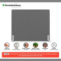 Cabeceira Cama Box King Size Alba 195cm Com Frame Bouclé Cinza Escuro - Desk Design - 3