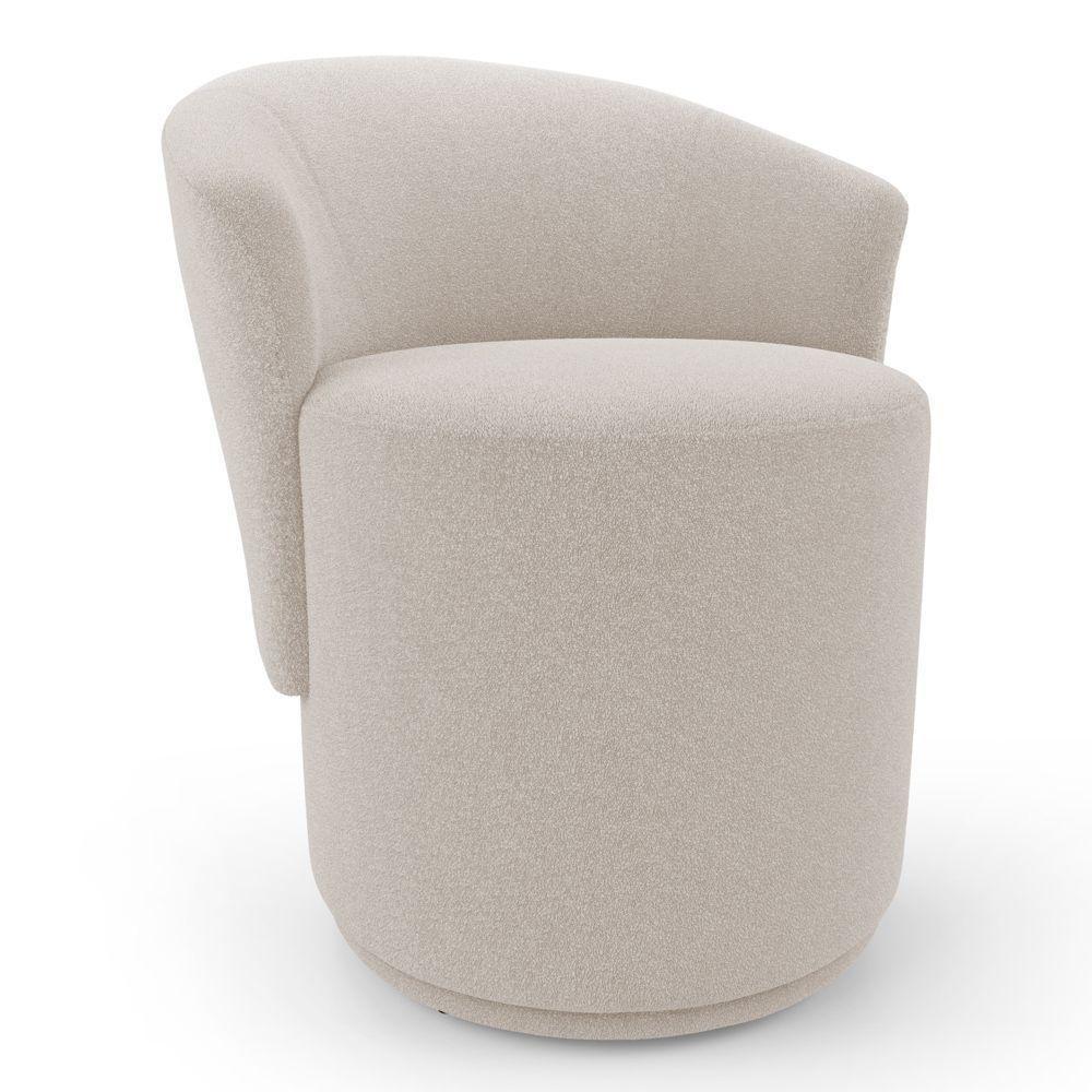 Kit 02 Poltronas Orgânicas Living Mavi Fixa Bouclê Bege - Desk Design - 7