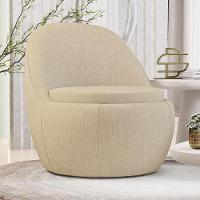 Kit 02 Poltronas Orgânicas Living Memphis Fixa Linho Bege - Desk Design - 2