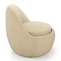 Kit 02 Poltronas Orgânicas Living Memphis Fixa Linho Bege - Desk Design - 5