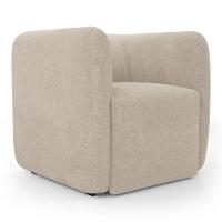 Poltrona Decorativa Living Maya Bouclé Bege - Desk Design - 1