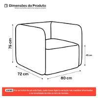 Poltrona Decorativa Living Maya Bouclé Bege - Desk Design