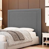 Cabeceira Cama Box Queen Size Alba 160cm Com Frame Bouclé Cinza Escuro - Desk Design - 2