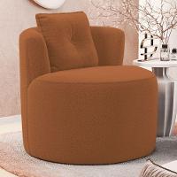 Poltrona Orgânica Living Bob Com 01 Almofada Bouclê Terracota - Desk Design - 2