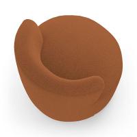 Poltrona Orgânica Living Bob Com 01 Almofada Bouclê Terracota - Desk Design - 5