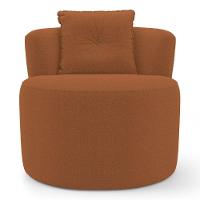 Poltrona Orgânica Living Bob Com 01 Almofada Bouclê Terracota - Desk Design - 6