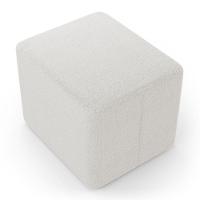 Kit 02 Puffs Decorativos Living Yumi Retangular 60cm Bouclê Off White - Desk Design - 6