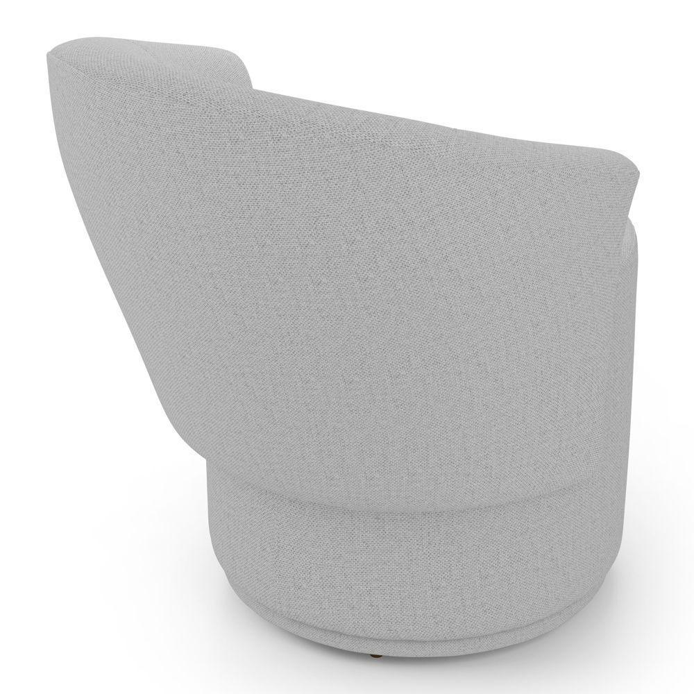 Kit 02 Poltronas Orgânicas Living Mavi Fixa Linho Cinza Claro - Desk Design - 5