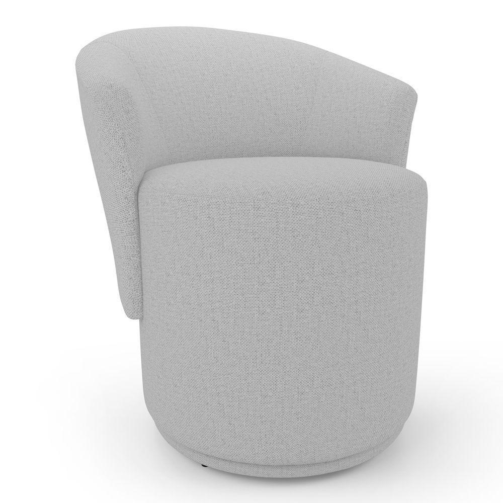 Kit 02 Poltronas Orgânicas Living Mavi Fixa Linho Cinza Claro - Desk Design - 8