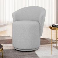 Kit 02 Poltronas Orgânicas Living Mavi Fixa Linho Cinza Claro - Desk Design - 2