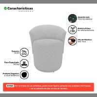 Kit 02 Poltronas Orgânicas Living Mavi Fixa Linho Cinza Claro - Desk Design - 3