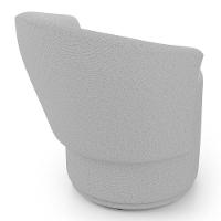 Kit 02 Poltronas Orgânicas Living Mavi Fixa Linho Cinza Claro - Desk Design - 5