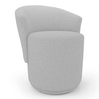 Kit 02 Poltronas Orgânicas Living Mavi Fixa Linho Cinza Claro - Desk Design - 8