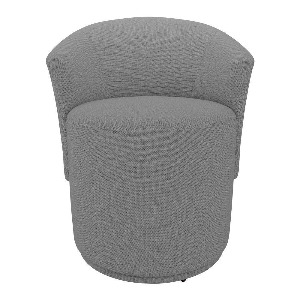 Poltrona Orgânica Living Mavi Fixa Linho Cinza Escuro - Desk Design - 6