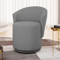 Poltrona Orgânica Living Mavi Fixa Linho Cinza Escuro - Desk Design - 2