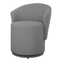 Poltrona Orgânica Living Mavi Fixa Linho Cinza Escuro - Desk Design - 7