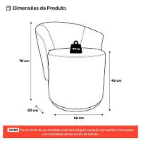 Kit 02 Poltronas Orgânicas Living Mavi Fixa Linho Cinza Escuro - Desk Design