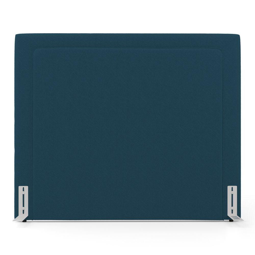 Cabeceira Cama Box Queen Size Alba 160cm Com Frame Bouclé Azul Marinho - Desk Design - 6