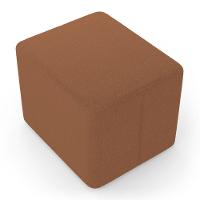 Kit 02 Puffs Decorativos Living Yumi Retangular 60cm Bouclê Terracota - Desk Design - 6