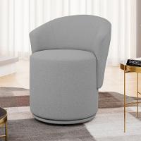 Poltrona Orgânica Living Mavi Fixa Bouclê Cinza - Desk Design - 2