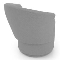 Poltrona Orgânica Living Mavi Fixa Bouclê Cinza - Desk Design - 5