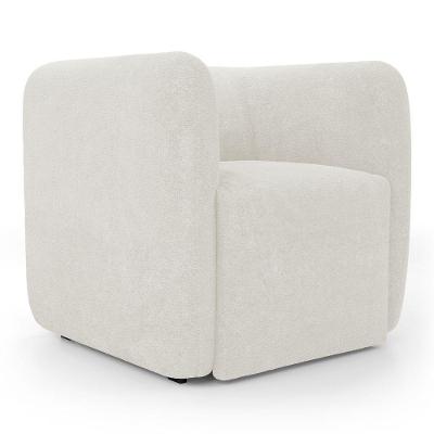 Poltrona Decorativa Living Maya Bouclé Off White - Desk Design