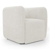 Poltrona Decorativa Living Maya Bouclé Off White - Desk Design - 1