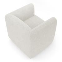 Poltrona Decorativa Living Maya Bouclé Off White - Desk Design - 6