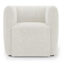 Poltrona Decorativa Living Maya Bouclé Off White - Desk Design - 7