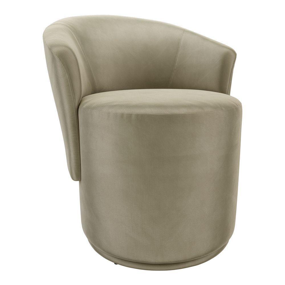 Poltrona Orgânica Living Mavi Fixa Veludo Bege - Desk Design - 8