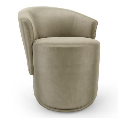 Poltrona Orgânica Living Mavi Decorativa Veludo Bege Desk Design