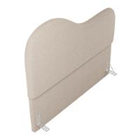 Cabeceira Orgânica Cama Box Casal Padrão Sea 140cm Com Frame Bouclé Bege - Desk Design - 7