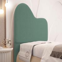 Cabeceira Orgânica Cama Box Solteiro Sea 90cm Com Frame Bouclé Verde Menta - Desk Design - 2