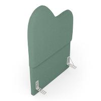 Cabeceira Orgânica Cama Box Solteiro Sea 90cm Com Frame Bouclé Verde Menta - Desk Design - 7