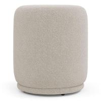 Puff Decorativo Orgânico Living Mavi Bouclê Bege - Desk Design - 1