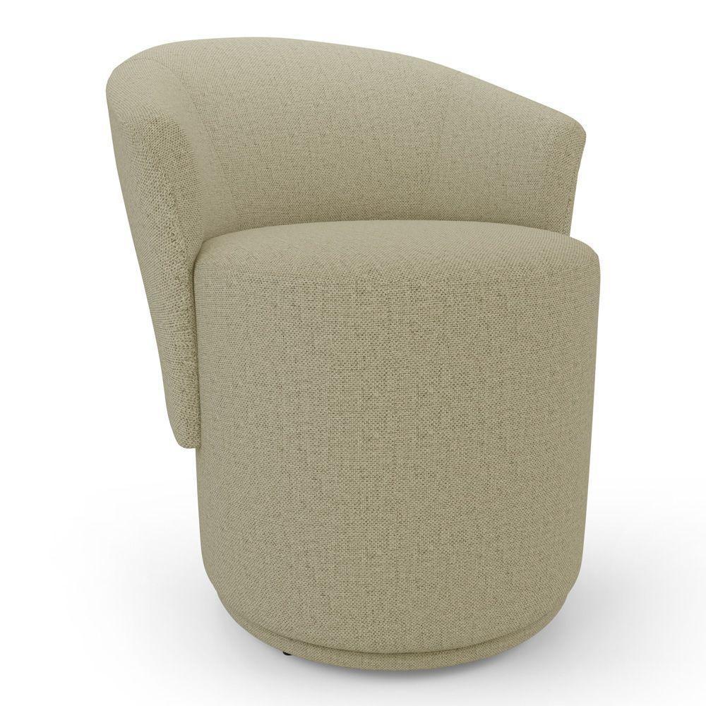 Poltrona Orgânica Living Mavi Fixa Linho Bege - Desk Design - 1